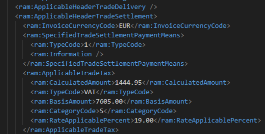 E-Rechnung XML-Beispiel